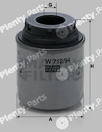 MANN-FILTER W712/94 — Oil Filter