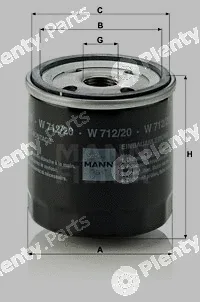 MANN-FILTER W712/20 — Oil Filter