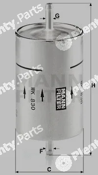 MANN-FILTER WK830 — Fuel Filter