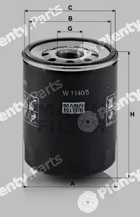 MANN-FILTER W1140/5 — Oil Filter