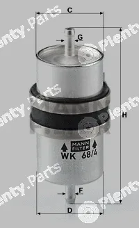 MANN-FILTER WK68/4 — Fuel Filter