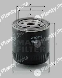 MANN-FILTER W920/23 — Oil Filter