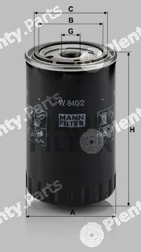 MANN-FILTER W840/2 — Oil Filter