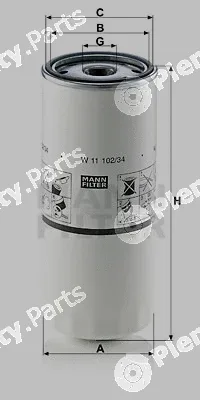 MANN-FILTER W11102/34 — Oil Filter