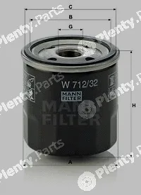 MANN-FILTER W712/32 — Oil Filter