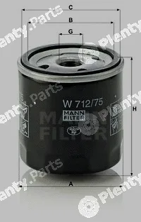 MANN-FILTER W712/75 — Oil Filter