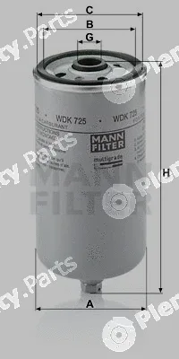MANN-FILTER WDK725 — Fuel Filter