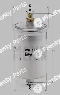 MANN-FILTER WK845 — Fuel Filter
