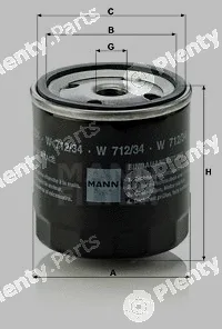 MANN-FILTER W712/3410 — Oil Filter