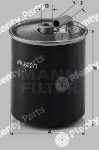 MANN-FILTER WK822/1 — Fuel Filter