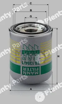 MANN-FILTER TB1394/1x — Air Dryer Cartridge, compressed-air system