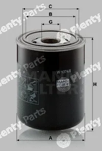 MANN-FILTER W1374/6 — Oil Filter