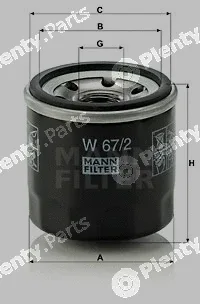 MANN-FILTER W67/2 — Oil Filter