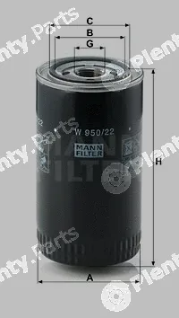 MANN-FILTER W950/22 — Oil Filter