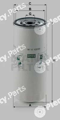 MANN-FILTER W11102/35 — Oil Filter