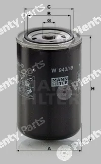 MANN-FILTER W940/49 — Oil Filter