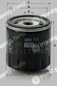 MANN-FILTER MW713 — Oil Filter