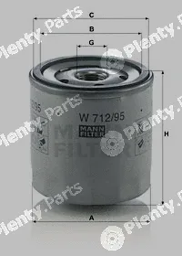 MANN-FILTER W712/95 — Oil Filter