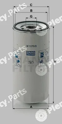 MANN-FILTER W1170/9 — Oil Filter