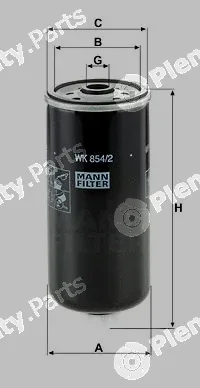 MANN-FILTER WK854/2 — Fuel Filter