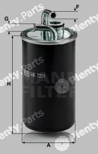 MANN-FILTER WK722/1 — Fuel Filter