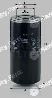 MANN-FILTER W1170/8 — Oil Filter