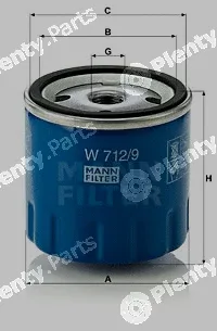 MANN-FILTER W712/9 — Oil Filter