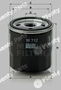 MANN-FILTER W712 — Oil Filter