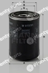 MANN-FILTER W818/81 — Oil Filter