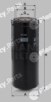 MANN-FILTER WH980 — Hydraulic Filter, automatic transmission
