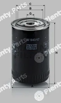 MANN-FILTER W940/47 — Oil Filter