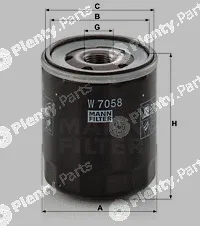 MANN-FILTER W7058 — Oil Filter