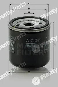 MANN-FILTER W712/21 — Oil Filter