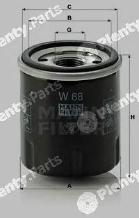 MANN-FILTER W68 — Oil Filter