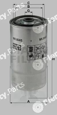MANN-FILTER WK854/5 — Fuel Filter