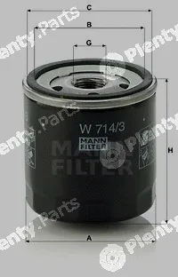 MANN-FILTER W714/3 — Oil Filter