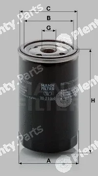 MANN-FILTER W719/4 — Oil Filter