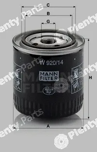 MANN-FILTER W920/14 — Oil Filter