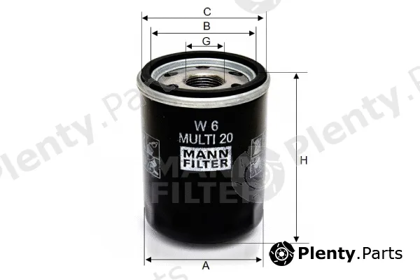 MANN-FILTER W6MULTI20 — Oil Filter