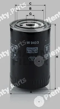 MANN-FILTER W940/3 — Oil Filter