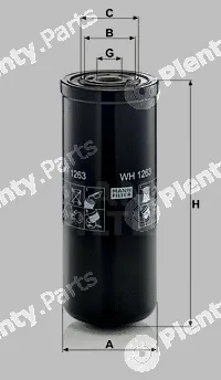 MANN-FILTER WH1263 — Hydraulic Filter, automatic transmission