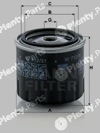 MANN-FILTER W712/31 — Oil Filter