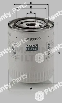 MANN-FILTER W930/20 — Oil Filter