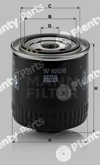 MANN-FILTER W920/8 — Oil Filter