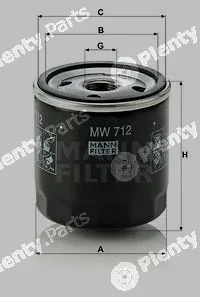 MANN-FILTER MW712 — Oil Filter