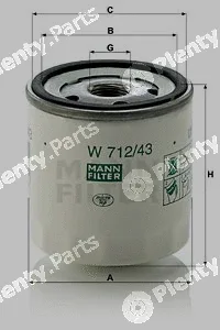 MANN-FILTER W712/43 — Oil Filter