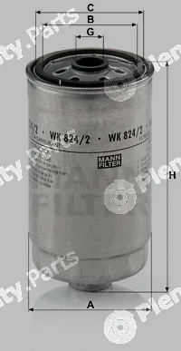 MANN-FILTER WK824/2 — Fuel Filter