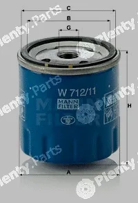 MANN-FILTER W712/11 — Oil Filter