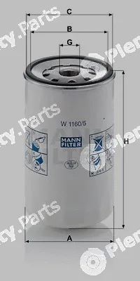 MANN-FILTER W1160/5 — Oil Filter