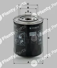 MANN-FILTER W1140/11 — Oil Filter